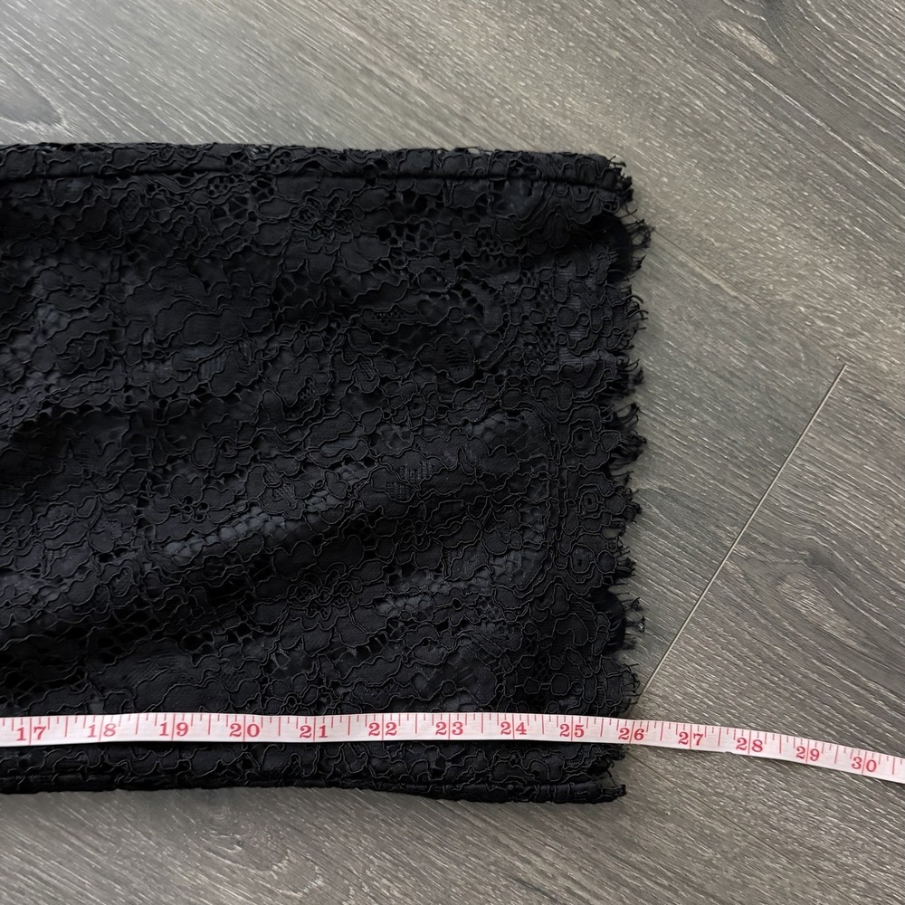 J Crew High Rise Pull On Lace Cropped Pants Black 12 Romantic Whimsigoth Preppy - Picture 9 of 11